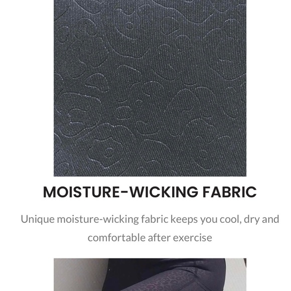 NWOT- Platinum Sun Swim & Gym Leggings, UPF 50+| Cheetah -Black, size Large - Picture 10 of 13